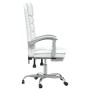 Silla de oficina reclinable masaje cuero sintético blanco en Sillas de oficina | Comprar online en Foro24