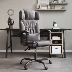 Silla de oficina reclinable cuero sintético gris en Sillas de oficina | Comprar online en Foro24
