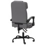 Silla de oficina reclinable cuero sintético gris