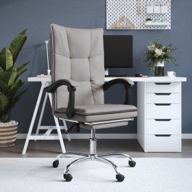Silla de oficina reclinable de tela gris taupé en Sillas de oficina | Comprar online en Foro24