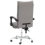 Silla de oficina reclinable de tela gris taupé