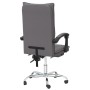Silla de oficina reclinable cuero sintético gris