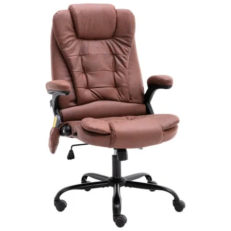 Bürostuhl mit Massagefunktion aus hellbraunem Kunstwildleder von vidaXL, Bürostühle - Ref: Foro24-20579, Preis: 235,71 €, Rab...