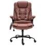 Bürostuhl mit Massagefunktion aus hellbraunem Kunstwildleder von vidaXL, Bürostühle - Ref: Foro24-20579, Preis: 235,71 €, Rab...