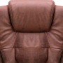 Bürostuhl mit Massagefunktion aus hellbraunem Kunstwildleder von vidaXL, Bürostühle - Ref: Foro24-20579, Preis: 240,52 €, Rab...
