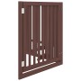Puerta para perros plegable 4 paneles madera álamo marrón 320cm
