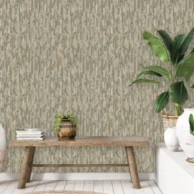 DUTCH WALLCOVERINGS Green and beige Phoenix wallpaper by DUTCH WALLCOVERINGS, Painted paper - Ref: Foro24-442596, Price: 22,3...