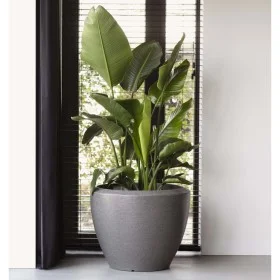 Capi Conical-shaped Arc Granite Planter in anthracite gray 60x48cm by Capi, Pots and planters - Ref: Foro24-442112, Price: 13...