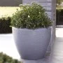 Capi Conical-shaped Arc Granite Planter in anthracite gray 60x48cm by Capi, Pots and planters - Ref: Foro24-442112, Price: 13...