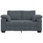 Sofá Loveseat gris oscuro 120 cm terciopelo