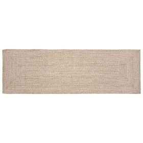 Alfombra Natural y blanco 60 x 300 cm yute
