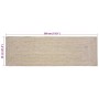 Alfombra Natural y blanco 60 x 300 cm yute