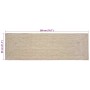 Alfombra Natural y blanco 80 x 200 cm yute