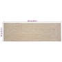 Alfombra Natural y blanco 80 x 250 cm yute