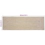 Alfombra Natural y blanco 80 x 300 cm yute