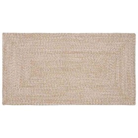 Alfombra Natural y blanco 100 x 200 cm yute