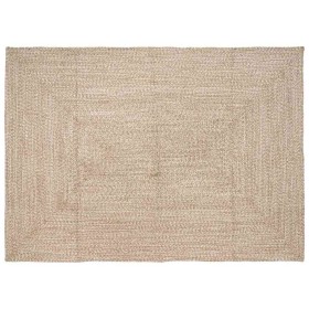 Alfombra Natural y blanco 160 x 230 cm yute