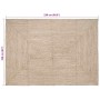 Alfombra Natural y blanco 160 x 230 cm yute