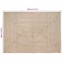 Alfombra Natural y blanco 200 x 290 cm yute