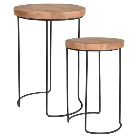 H&S Collection Set of 2 teak side tables by H&S Collection, Side tables - Ref: Foro24-442178, Price: 71,22 €, Discount: %