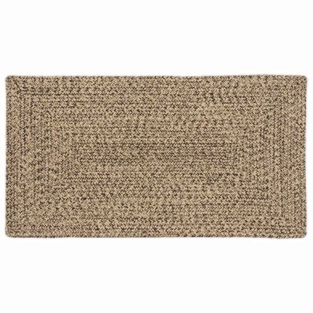 Alfombra Natural y negro 60 x 110 cm yute