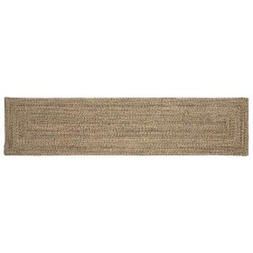 Alfombra Natural y negro 60 x 200 cm yute