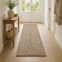 Alfombra Natural y negro 80 x 250 cm yute