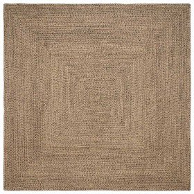 Alfombra Natural y negro 200 x 200 cm yute en Alfombras | Comprar online en Foro24