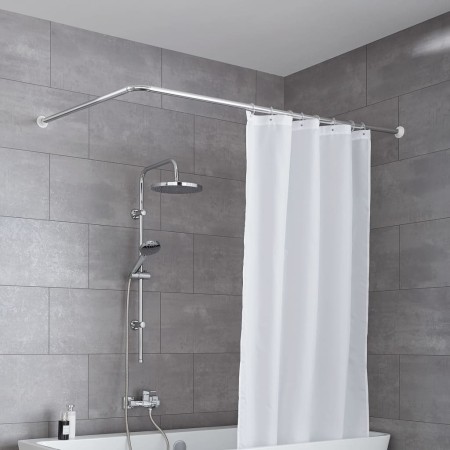 Kleine Wolke Universal Shower Curtain Rod 3 Sizes Chrome by Kleine Wolke, shower bars - Ref: Foro24-442336, Price: 42,30 €, D...