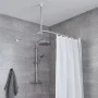 Kleine Wolke Universal Shower Curtain Rod 3 Sizes Chrome by Kleine Wolke, shower bars - Ref: Foro24-442336, Price: 42,36 €, D...