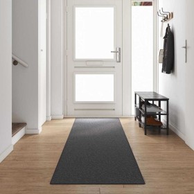 Runner de Alfombra Gris oscuro 80 x 500 cm 100% Polipropileno