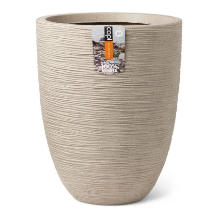Capi Elegant low Waste Rib vase terrazzo beige 34x46 cm by Capi, Pots and planters - Ref: Foro24-445482, Price: 88,12 €, Disc...