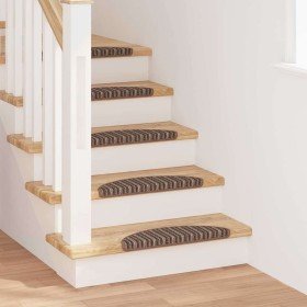 Alfombras autoadhesivas para escaleras 15 pcs Marrón en Alfombrillas para escalones | Comprar online en Foro24