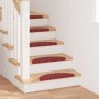 Alfombras autoadhesivas para escaleras 15 pcs Rojo