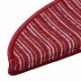 Alfombras autoadhesivas para escaleras 15 pcs Rojo