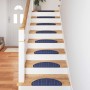 Alfombras autoadhesivas para escaleras 15 pcs Azul