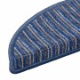 Alfombras autoadhesivas para escaleras 15 pcs Azul