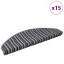 Alfombras autoadhesivas para escaleras 15 pcs Gris