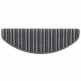 Alfombras autoadhesivas para escaleras 15 pcs Gris