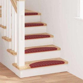 Alfombras autoadhesivas para escaleras 15 pcs Rojo en Alfombrillas para escalones | Comprar online en Foro24