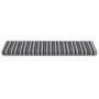 Alfombras autoadhesivas para escaleras Rayado 15 pcs Gris