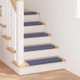 Alfombras autoadhesivas para escaleras Rayado 15 pcs Azul