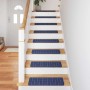 Alfombras autoadhesivas para escaleras Rayado 15 pcs Azul