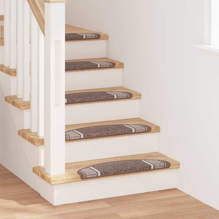 Alfombras autoadhesivas para escaleras 15 pcs Marrón