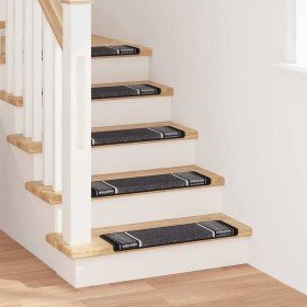 Alfombras autoadhesivas para escaleras 15 pcs Antracita en Alfombrillas para escalones | Comprar online en Foro24