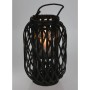 H&S Collection Farol de junco negro 40x26 cm