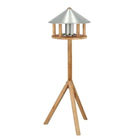 Esschert Design Mesa para pájaros con silo y tejado redondo