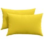 Cojines de sofá 2 pcs Amarillo Claro 60 x 40 cm tela