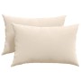 Cojines de sofá 2 pcs Beige 60 x 40 cm tela