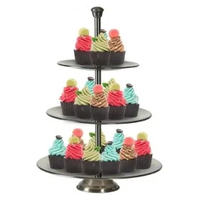 Excellent Houseware Serviertablett 3 Ebenen Edelstahl 36,5cm von Excellent Houseware, Tabletts - Ref: Foro24-442505, Preis: 1...